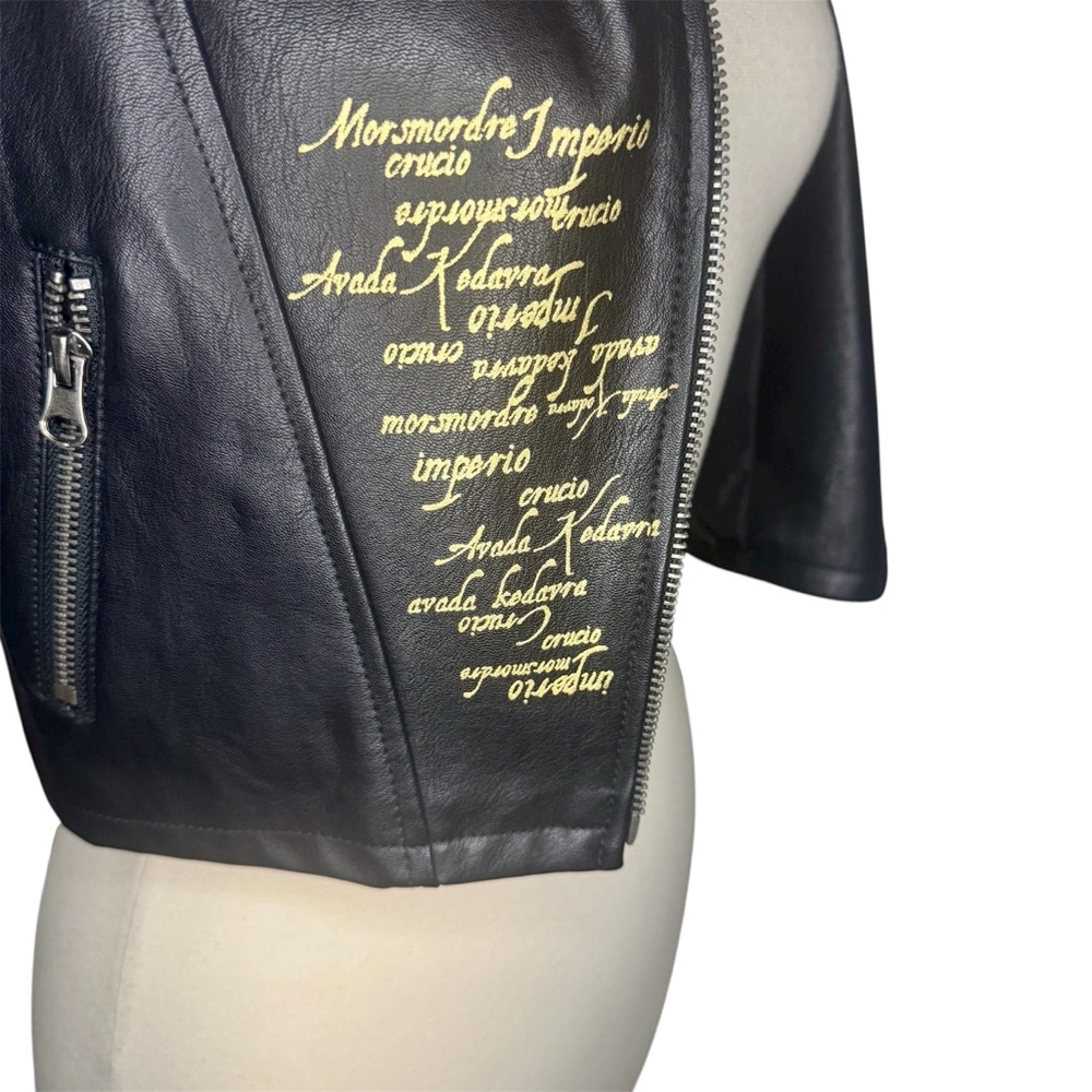 Warner Brothers Harry Potter Dark Mark Faux Leather Jacket Size Juniors XL (16) - Picture 7 of 8